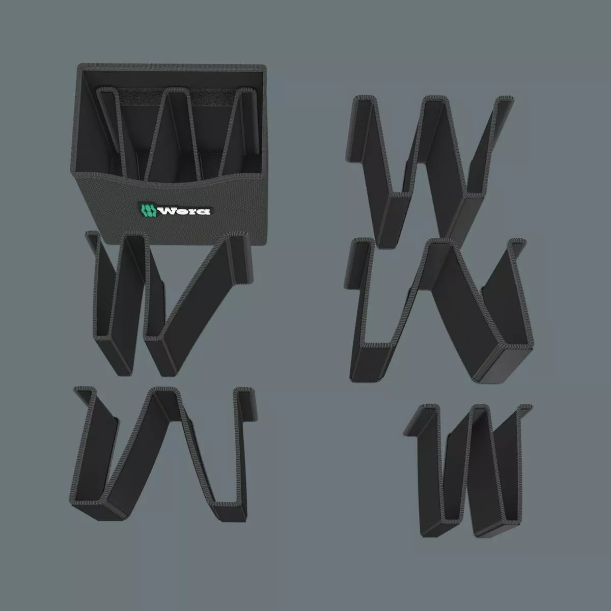 Wera 004353 2go 4 Tool Quiver Tote With Adjustable Partition 2 Wera 004353 2go 4 Tool Quiver Tote With Adjustable Partition - Image 2