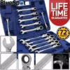 BLUESPOT Flexible Ratchet Spanners 8mm - 19mm Flexi Combination Wrench Combi Spanners X12