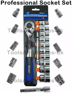 Berlin Tools LTD BLUESPOT 1/2" Drive 6 Point 12 Piece Socket Set 10mm - 24mm