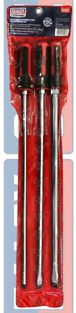SEALEY 3 Piece Extra Long Magnetic Hammer Thru Screwdriver Set SL8 SL10 PZ2 -SOCKET SETS & EXTENSION BARS Sales 00f1f463 dd75 4ba1 99cc c72302db7616