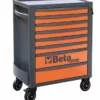 Beta RSC24/8 8 Drawer Mobile Roller Cabinet Orange With Grey Sides