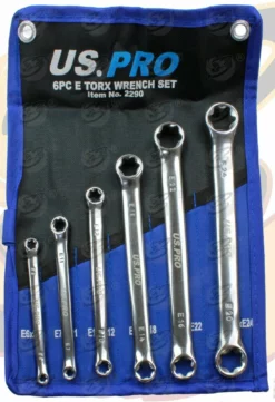 US PRO By BERGEN US.PRO By BERGEN E-TORX Spanners 6pc Star Torx Double Box Wrench Set Female Torx E6 To E24 -SOCKET SETS & EXTENSION BARS Sales 042038f4 20ed 49a9 8952 db14a659d36a