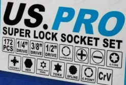 US PRO By BERGEN BERGEN Super Lock Socket & Ratchet Set E-Torx 6 Point HEX TORX 1/4" 3/8" 1/2" -SOCKET SETS & EXTENSION BARS Sales 05167965 8e01 4c51 a94b 4783c85a9c6d