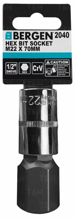 US PRO By BERGEN BERGEN Hex Socket H22mm 1/2" Drive 70mm 22mm Hex Key Single Socket Allen Key -SOCKET SETS & EXTENSION BARS Sales 0548db4a f4ec 4f59 aa13 6affa52a3432