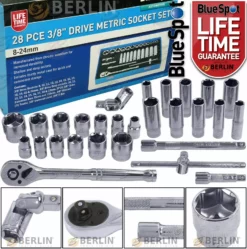BlueSpot Sockets & DEEP Socket Set 3/8" Drive 8-24mm Tool Set With 72T Ratchet Extensions -SOCKET SETS & EXTENSION BARS Sales 05cf8ce8 889d 495e b2f5 d6993217fbd0