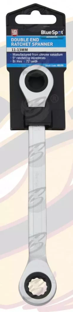 BlueSpot Ratchet Spanner 11mm X 13mm Double Ended Ratchet Spanner Wrench 72 Tooth 12Point -SOCKET SETS & EXTENSION BARS Sales 06613da4 a286 4617 9edd f3aafdc5d2b9