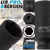 38mm 1/2" Drive Axle Hub Nut Socket 6 Point Deep Impact Socket US PRO BY BERGEN