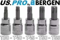 US PRO By BERGEN BERGEN TORX BIT Socket Set 3/8" Torx Star Keys TRX TX T Torks Sockets T10 - T55 -SOCKET SETS & EXTENSION BARS Sales 06ed5dee 1af8 4298 9530 f49ae741acde