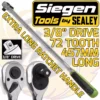 Sealey SIEGEN 3/8" Drive 72T Tooth EXTRA LONG 457mm Ratchet Handle 3/8"Dr 72 Tooth