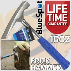 BlueSpot Brick Hammer 16oz / 450g Brick Layers Masonry Brick Chisel Block Chipping Hammer