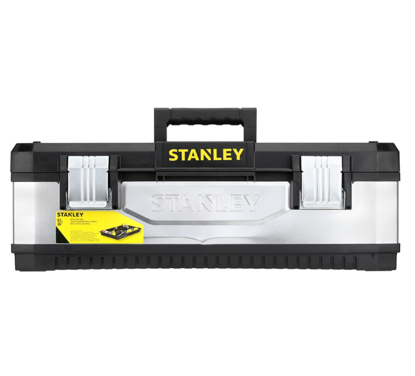 Stanley 1-95-619 Galvanised Metal Toolbox 23" 3 Stanley 1-95-619 Galvanised Metal Toolbox 23" - Image 3