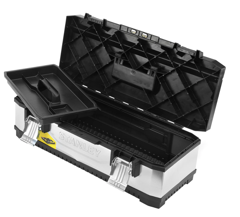 Stanley 1-95-619 Galvanised Metal Toolbox 23" 2 Stanley 1-95-619 Galvanised Metal Toolbox 23" - Image 2