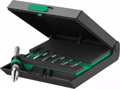 Wera 104654 844/7 7 Piece Metric HSS Metal Tap Threading Bit Set &amp; 1/4" Bit Holder