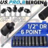 US PRO By BERGEN US.PRO By BERGEN 6 Point DEEP IMPACT Sockets & BREAKER BAR 1/2" Drive 24" Long Strong Arm