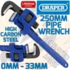 DRAPER 250mm Adjustable Pipe Wrench Stilson Type Monkey Wrench Plumping Spanner