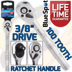 BlueSpot 3/8" Drive 100T Tooth Quick Release Ratchet Handle 3/8"Dr 100Tooth Socket Wrench
