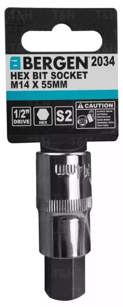 US PRO By BERGEN BERGEN Hex Socket H14mm 1/2" Drive 55mm 14mm Hex Key Single Socket Allen Key -SOCKET SETS & EXTENSION BARS Sales 11d7a368 242a 437d 81d6 d6c195abc3e5