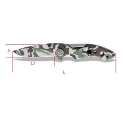 Beta Tools Beta 1778CM Camouflage Foldaway Hardened Steel Blade Knife