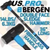 US PRO By BERGEN US.PRO By BERGEN 10lbs 3ft Sledge Hammer 4.5kg Fibreglass Handle 36 Inch Sledge Hammer