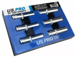 US PRO By BERGEN US.PRO 10mm & 13mm Deep Sockets Set 3/8" Dr 6 Point Hex Long Reach Deep Sockets -SOCKET SETS & EXTENSION BARS Sales 14744cde 083a 47ba 963d 458813df3a38