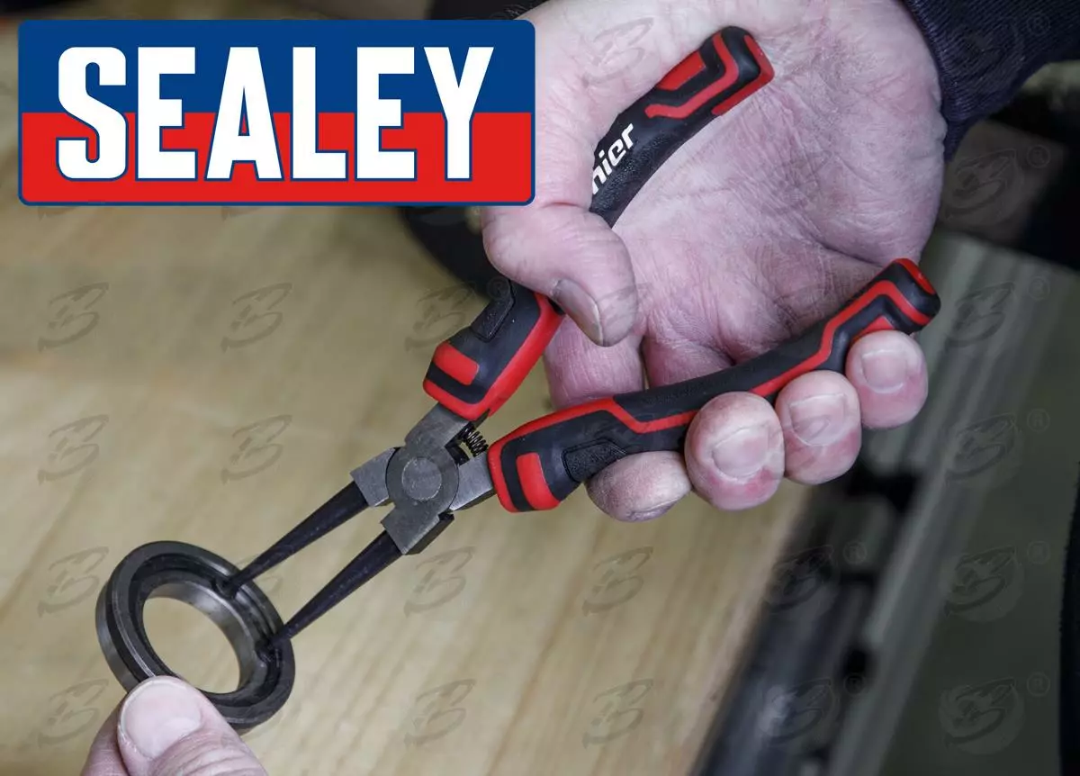 SEALEY 4 PC 7" Circlip Pliers Internal External Bent Nose Straight Tip Snap Ring 4 SEALEY 4 PC 7" Circlip Pliers Internal External Bent Nose Straight Tip Snap Ring - Image 4