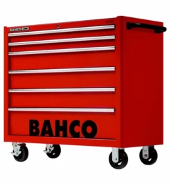 Bahco 1475KXL6RED C75 40″ 6 Drawer Mobile Roller Cabinet Red