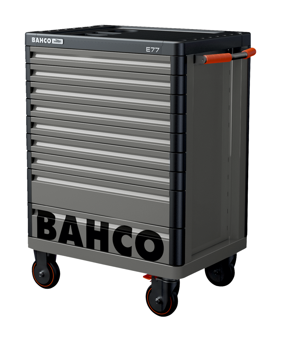 Bahco 1477K9GREY E77 ‘Premium’ 9 Drawer 26" Mobile Roller Cabinet Grey 1 Bahco 1477K9GREY E77 ‘Premium’ 9 Drawer 26" Mobile Roller Cabinet Grey