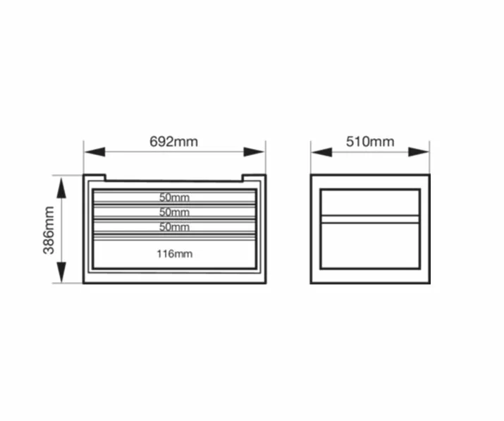 Bahco 1482K4BLACK E82 4 Drawer Top Chest Tool Box For E72 Roll Cabs - Black 4 Bahco 1482K4BLACK E82 4 Drawer Top Chest Tool Box For E72 Roll Cabs - Black - Image 4