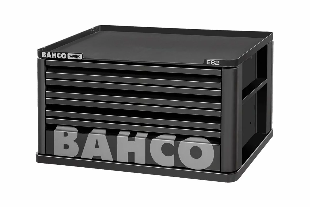Bahco 1482K4BLACK E82 4 Drawer Top Chest Tool Box For E72 Roll Cabs - Black 1 Bahco 1482K4BLACK E82 4 Drawer Top Chest Tool Box For E72 Roll Cabs - Black