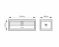 Bahco 1485KXL4BLACK Classic C85 XL 4 Drawer Top Chest Tool Box Black -SOCKET SETS & EXTENSION BARS Sales 1485KXL4 DIMS