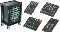 Wera 150130 7 Drawer Tool Rebel Roller Cabinet 1 Trolley With 78 Piece Tool Kit In Foam Inlays