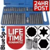 BlueSpot Hex Torx Star & Spline Socket BIT Set 1/2" & 3/8"dr Short & Long Reach Allen Key
