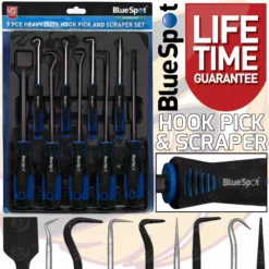 BlueSpot Scraper Hook And Pick Tool Set O Ring Seal Gasket Removal Set & Mini Hook & Pick