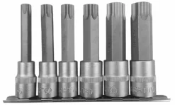 Toolzone 6pc TORX BIT Socket Set 1/2" Dr Star Keys T55-T100 TX Torx Sockets 100mm Long -SOCKET SETS & EXTENSION BARS Sales 1616d0da 3e03 46b4 a620 2a660a9c9331