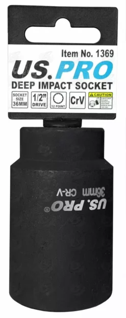 US PRO By BERGEN BERGEN US PRO Deep Impact Socket 36mm 1/2" Drive 36mm 12 Point -SOCKET SETS & EXTENSION BARS Sales 1956a346 fd60 48ea a432 dc5814771527