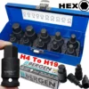 US PRO By BERGEN BERGEN IMPACT HEX BIT Sockets Set 1/2" Dr Impact Allen Keys H4 To H19 S2 Steel