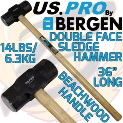 US PRO By BERGEN US.PRO By BERGEN 10lbs 3ft Sledge Hammer 4.5kg BEECHWOOD Handle 36 Inch Sledge Hammer