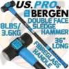 US PRO By BERGEN US.PRO By BERGEN 8lbs 3ft Sledge Hammer 3.6kg Fibreglass Handle 36 Inch Sledge Hammer