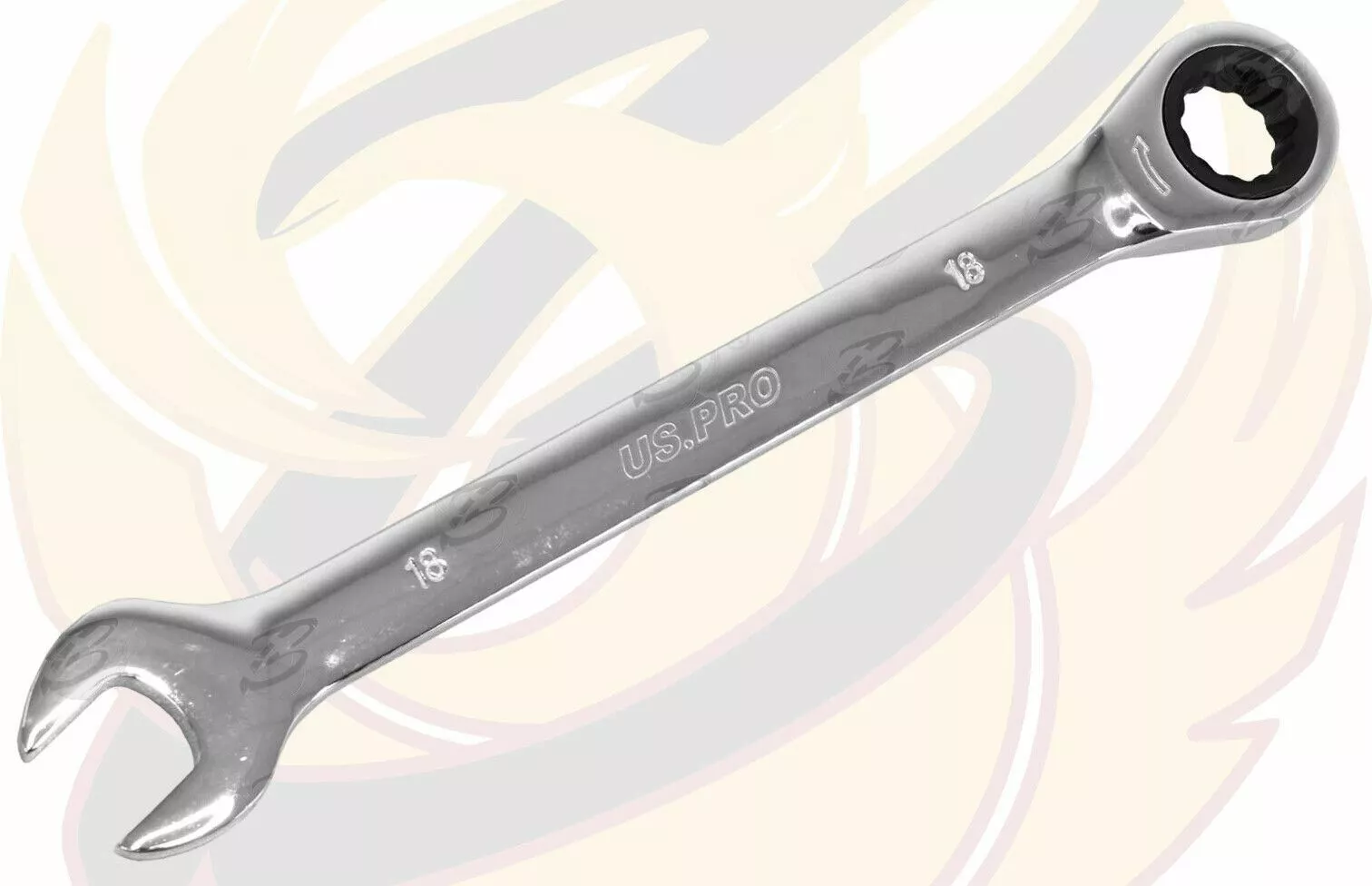 US PRO By BERGEN US.PRO By BERGEN 18mm Ratchet Spanner 72 Tooth Ratchet Combi Spanner Open & Ring End Wrenc 2 US PRO By BERGEN US.PRO By BERGEN 18mm Ratchet Spanner 72 Tooth Ratchet Combi Spanner Open & Ring End Wrenc - Image 2