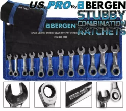 US PRO By BERGEN BERGEN Stubby Combi Ratchet Spanner 12pc Combination Wrench Tool Set 8-19mm -SOCKET SETS & EXTENSION BARS Sales 2116992c 616a 4515 bfb1 c26eb2232ab7