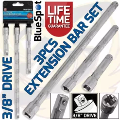 BlueSpot 3/8"Dr Extension Bars 3pc Extra Long Reach Extension Bar Set 3/8" Inch Drive CRV