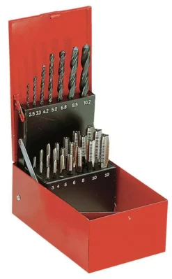 Facom 227.J2A High Speed Steel Tap And Drill Bit Set. M3 - M12.