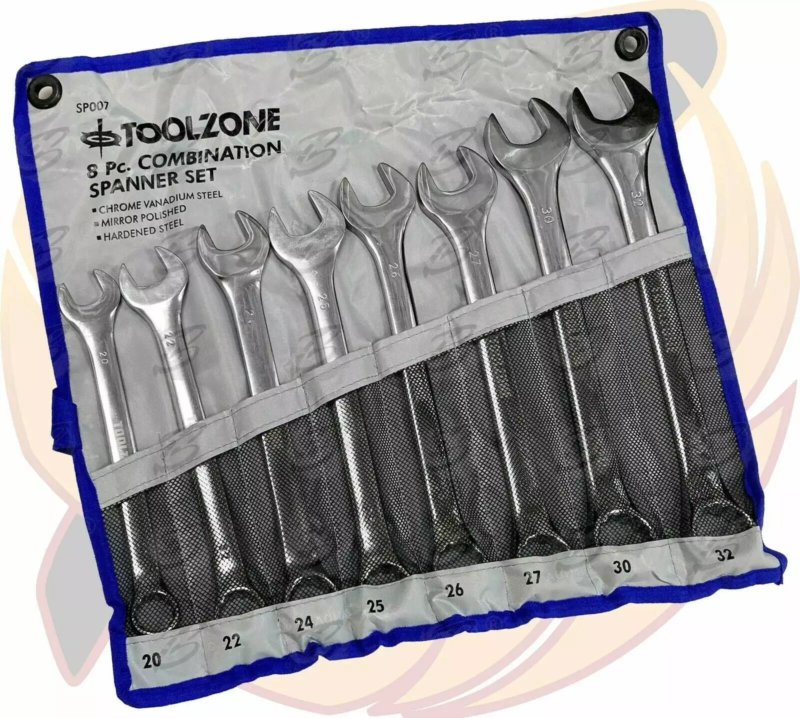 Toolzone Jumbo Spanners 8pc Long Reach Combination Wrench Spanner Set 20mm - 32mm HGV CRV 7 Toolzone Jumbo Spanners 8pc Long Reach Combination Wrench Spanner Set 20mm - 32mm HGV CRV - Image 7
