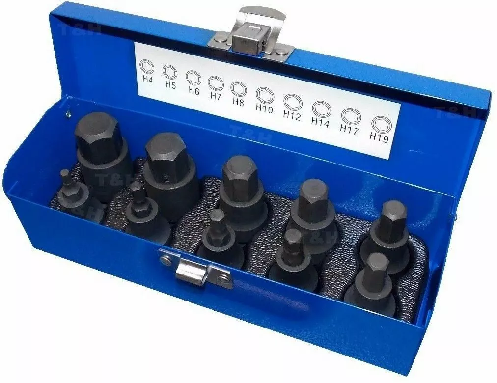 US PRO By BERGEN BERGEN IMPACT HEX BIT Sockets Set 1/2" Dr Impact Allen Keys H4 To H19 S2 Steel 3 US PRO By BERGEN BERGEN IMPACT HEX BIT Sockets Set 1/2" Dr Impact Allen Keys H4 To H19 S2 Steel - Image 3