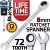 BLUESPOT 8mm Single 72 Tooth Ratchet Spanner 139mm