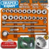 DRAPER 3/4" Dr Metric SAE AF Socket Set 12 Point Sockets Ratchet Extensions Set