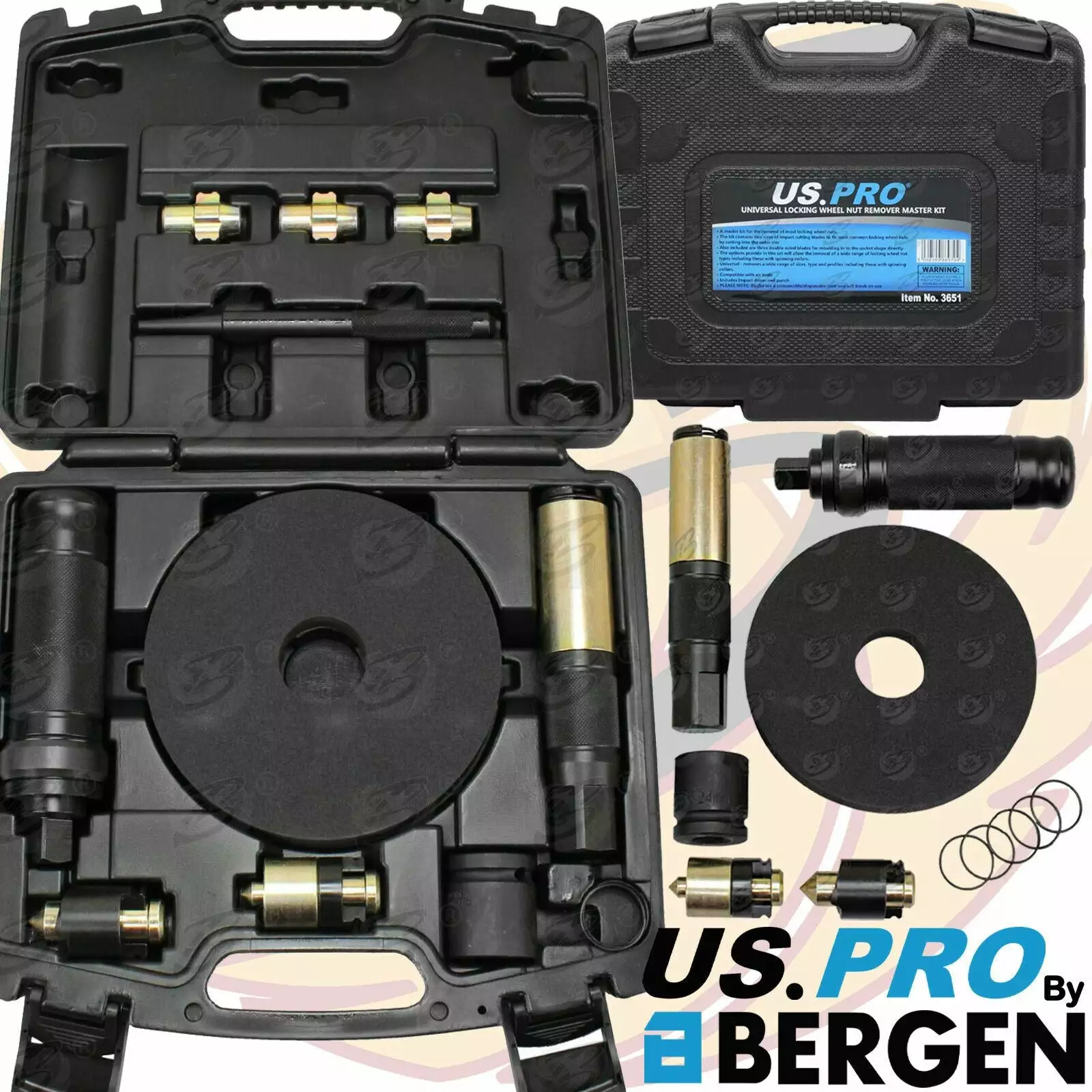 US PRO By BERGEN US.PRO By BERGEN Master Locking Wheel Nut Removal Set Universal Stud Remover Tool Kit 1 US PRO By BERGEN US.PRO By BERGEN Master Locking Wheel Nut Removal Set Universal Stud Remover Tool Kit