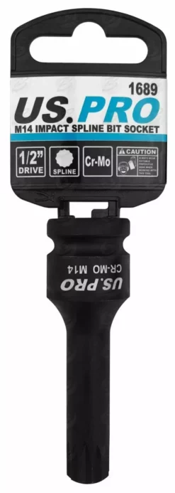 US PRO By BERGEN BERGEN M14 IMPACT SPLINE Bit Socket 1/2"Dr 78mm Long Reach Impact Spline M14 Bit -SOCKET SETS & EXTENSION BARS Sales 2ce7af59 98a1 4a2c 93b0 7a470b32be7f