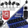 BlueSpot BREAKER BAR 16pc DEEP IMPACT Sockets 1/2"Dr 24" Long Strong Arm Power Bar