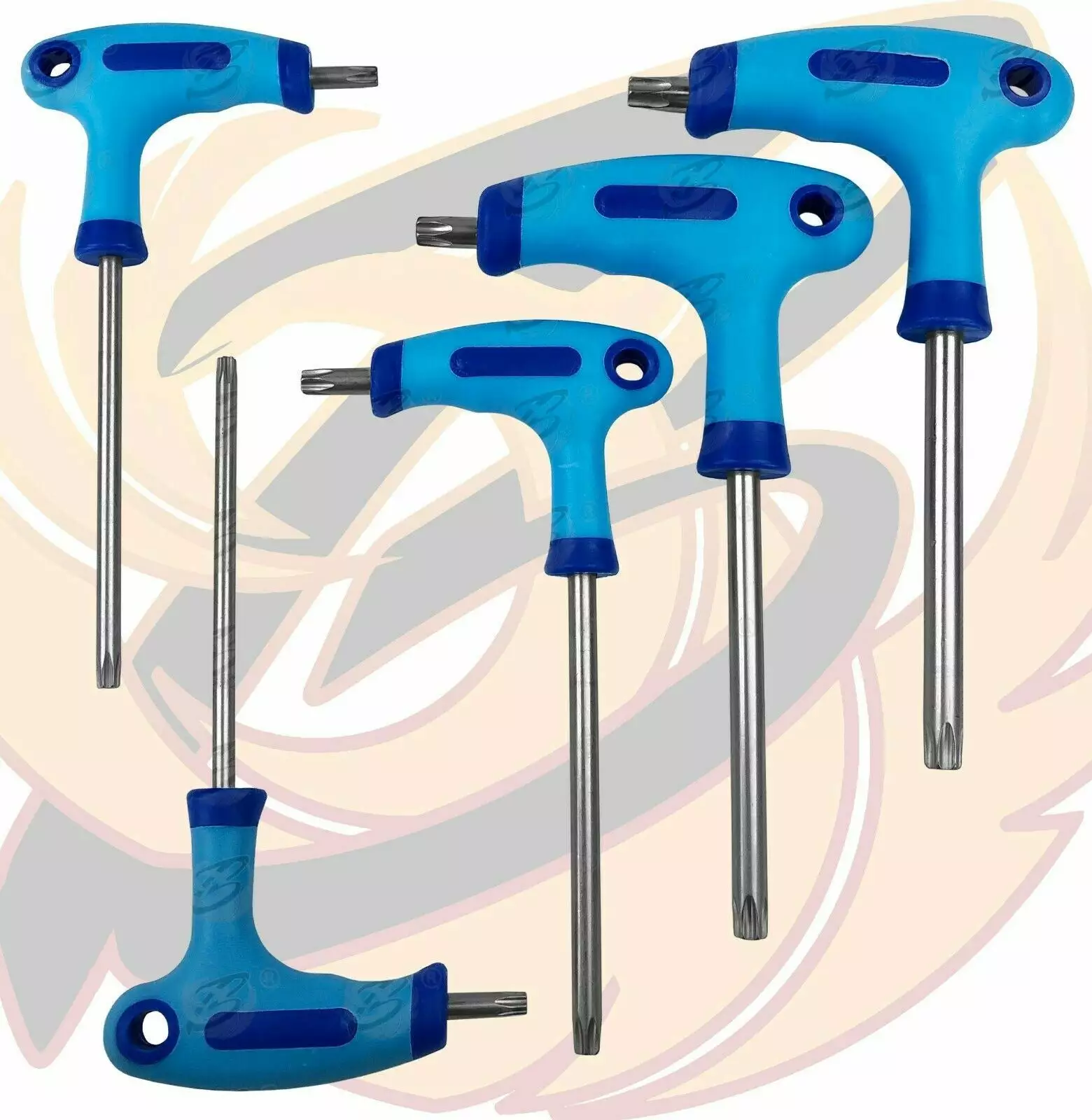 BLUESPOT T-Handle Torx Star Key Set T9 - T50 Torx Drivers 10pc Long & Short Reach Torx TX 3 BLUESPOT T-Handle Torx Star Key Set T9 - T50 Torx Drivers 10pc Long & Short Reach Torx TX - Image 3